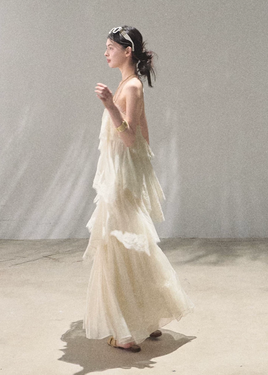 Heartbeat of the Tree Lace Tiered Dress