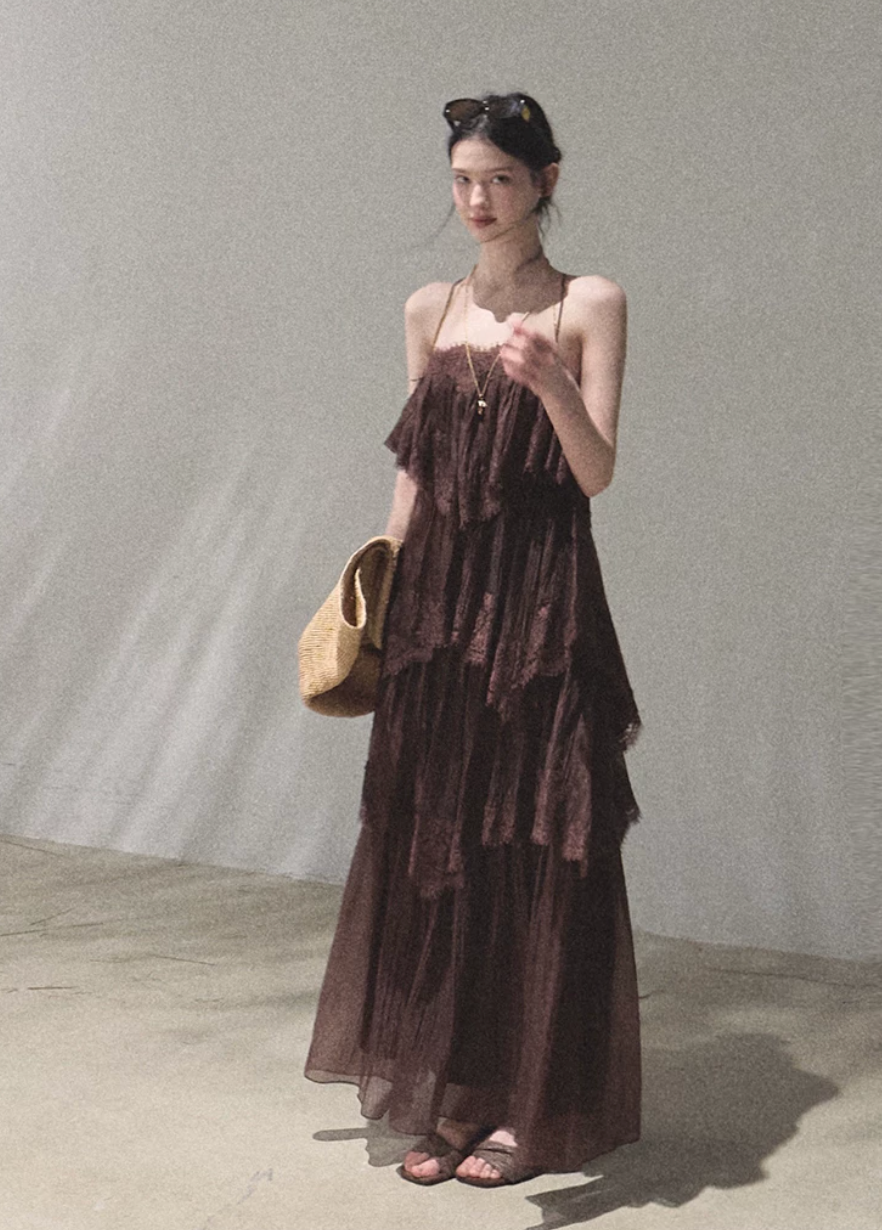 Heartbeat of the Tree Lace Tiered Dress