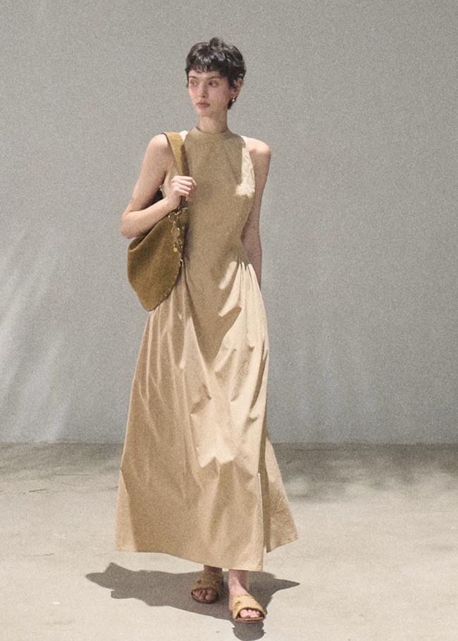 Vanilla-Scented Spring Halter Dress Hover Image