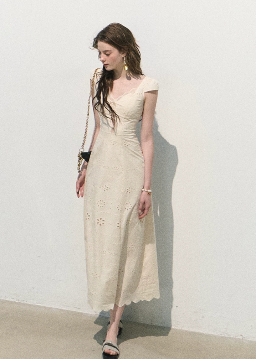 Heartbeat Time Cotton Lace Dress