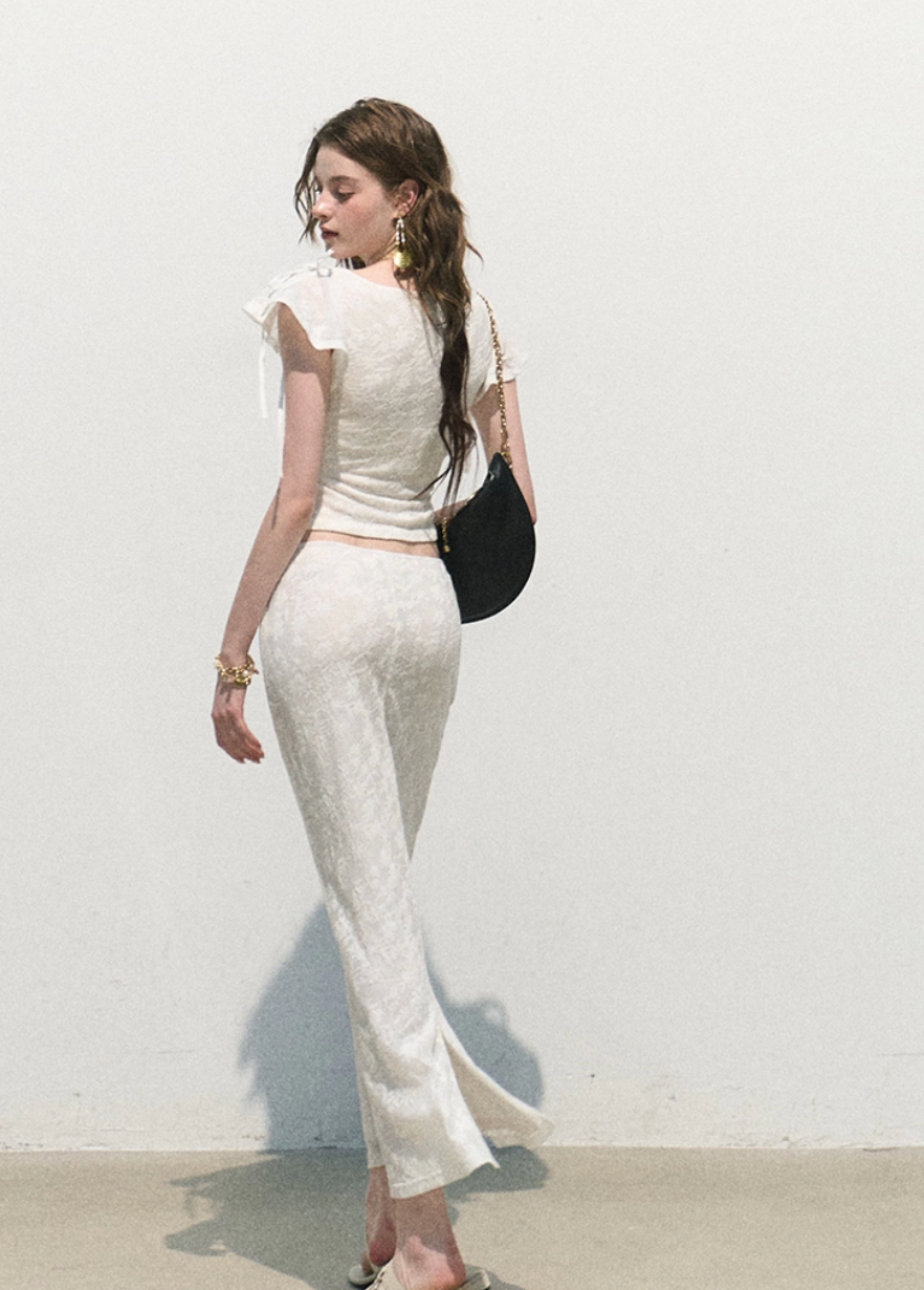 Breath of Spring Jacquard Slim Top