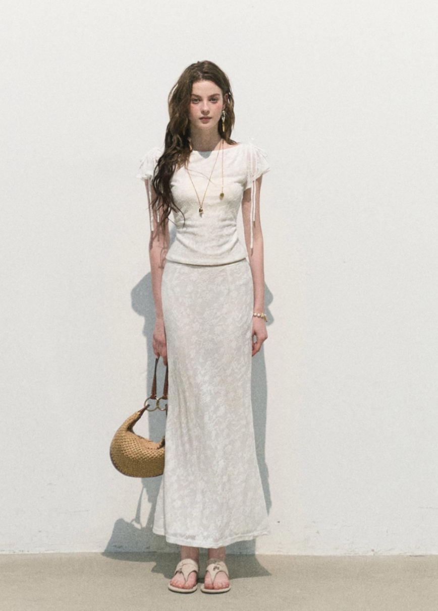 Breath of Spring Jacquard Slim Top