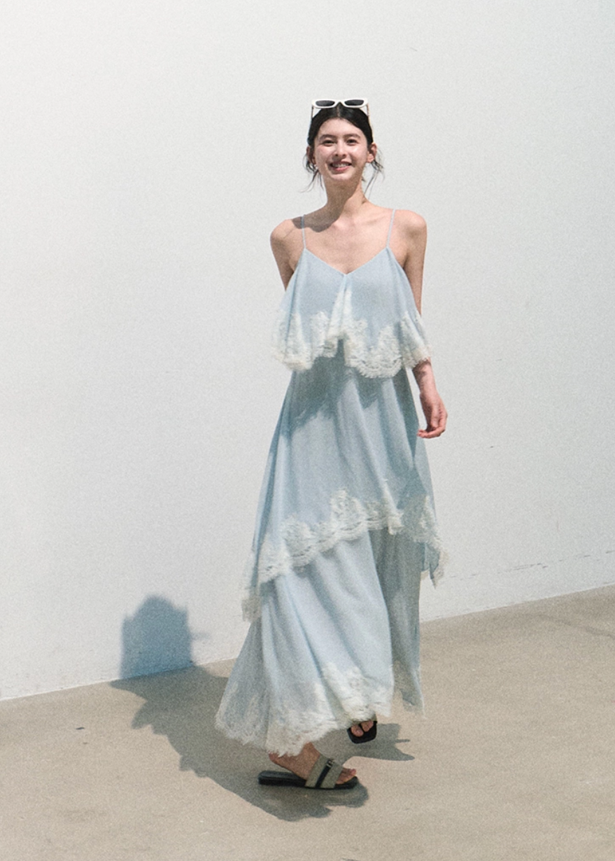 Always Collecting the World Lace Maxi Dress
