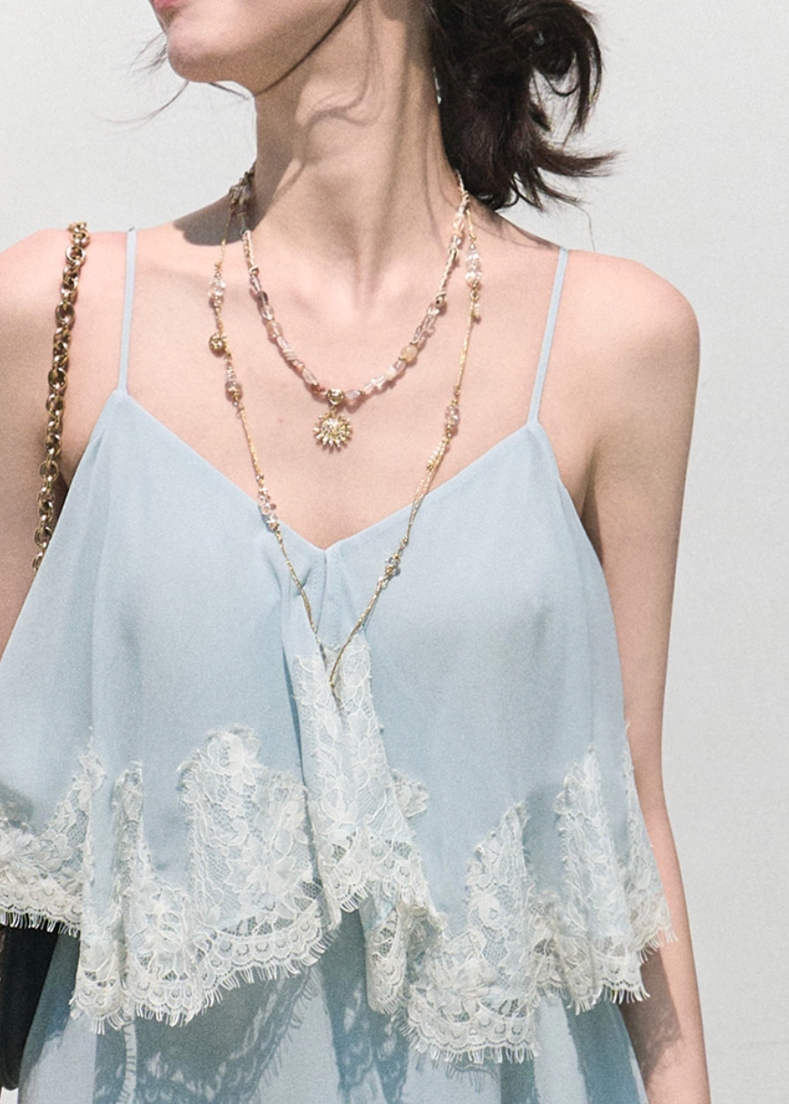 Always Collecting the World Lace Maxi Dress
