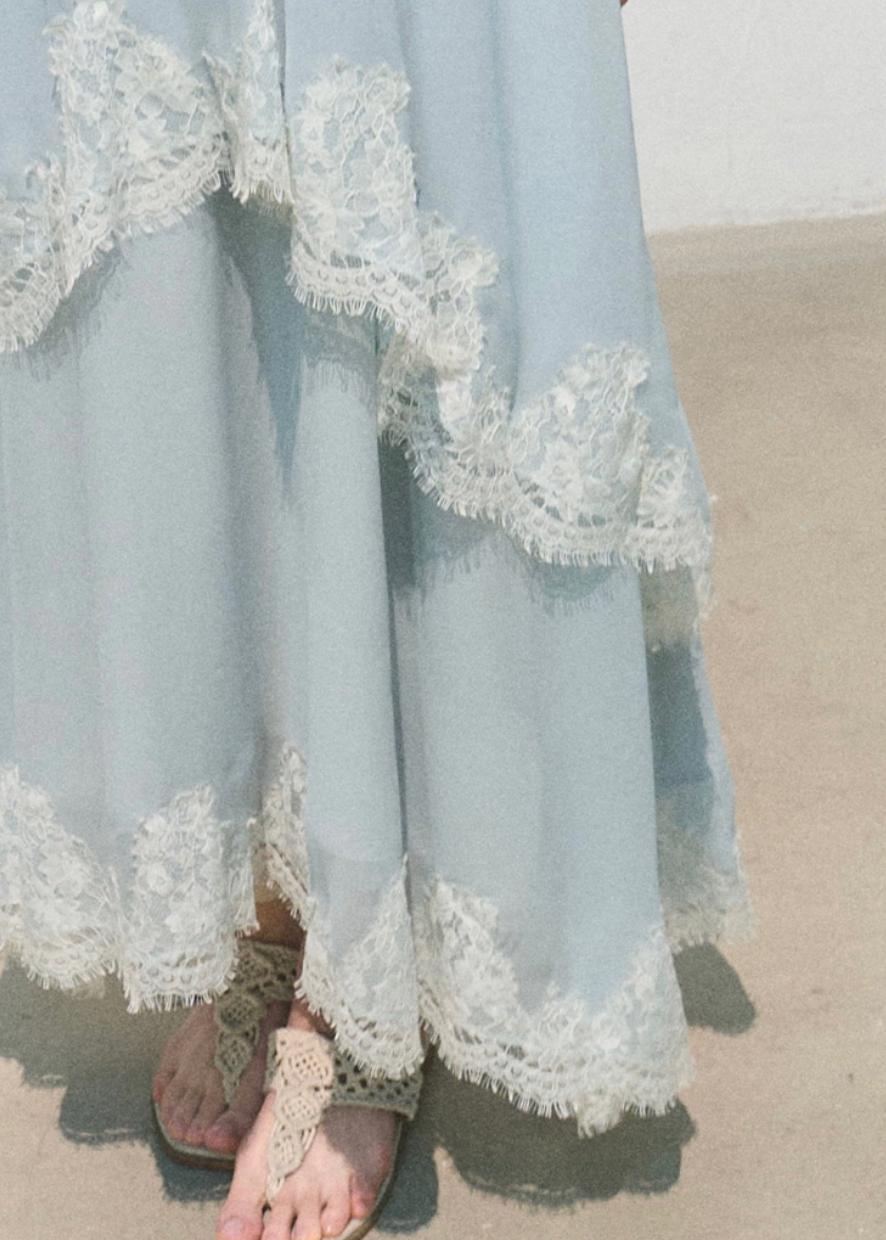 Always Collecting the World Lace Maxi Dress