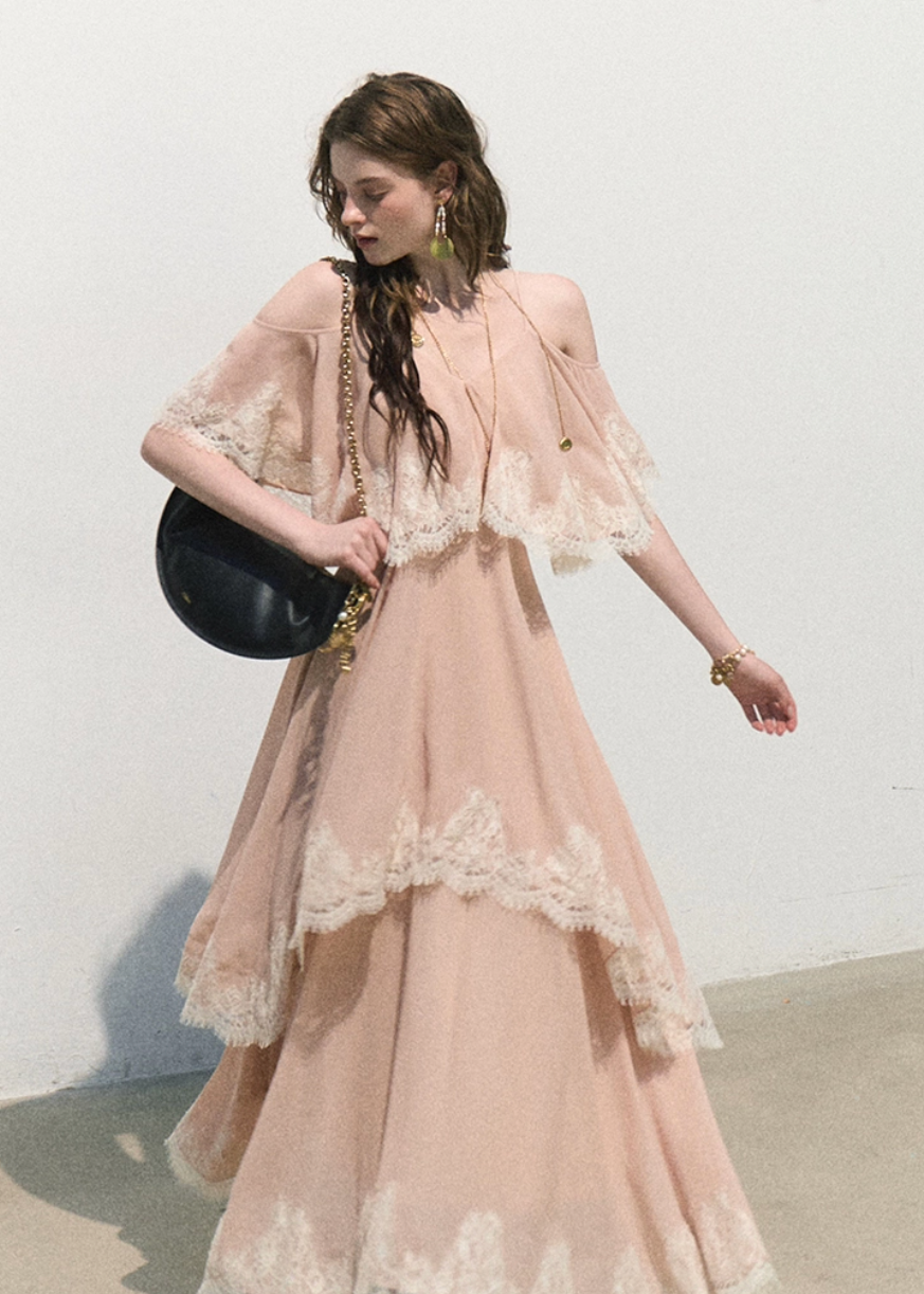 Always Collecting the World Lace Maxi Dress