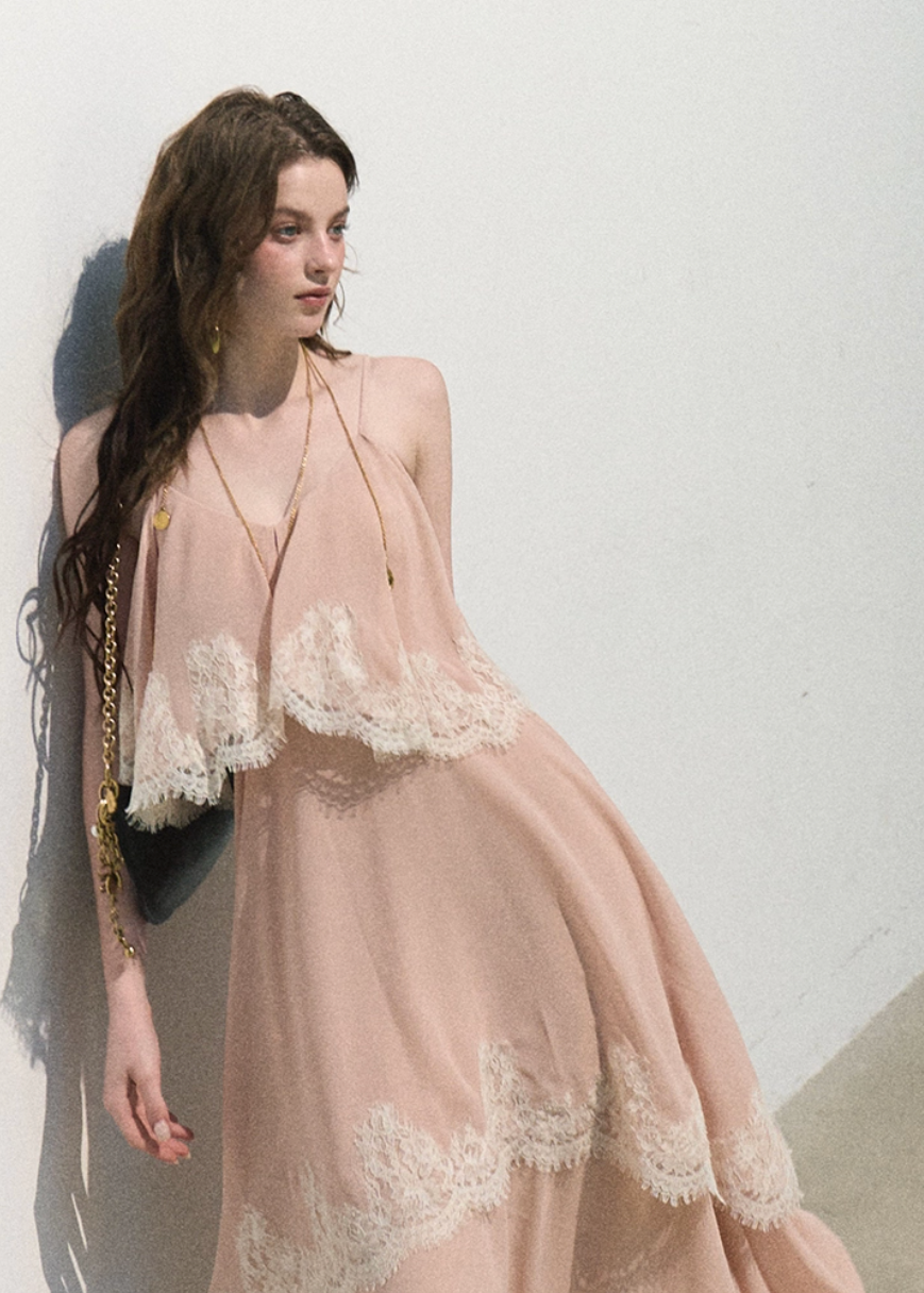 Always Collecting the World Lace Maxi Dress