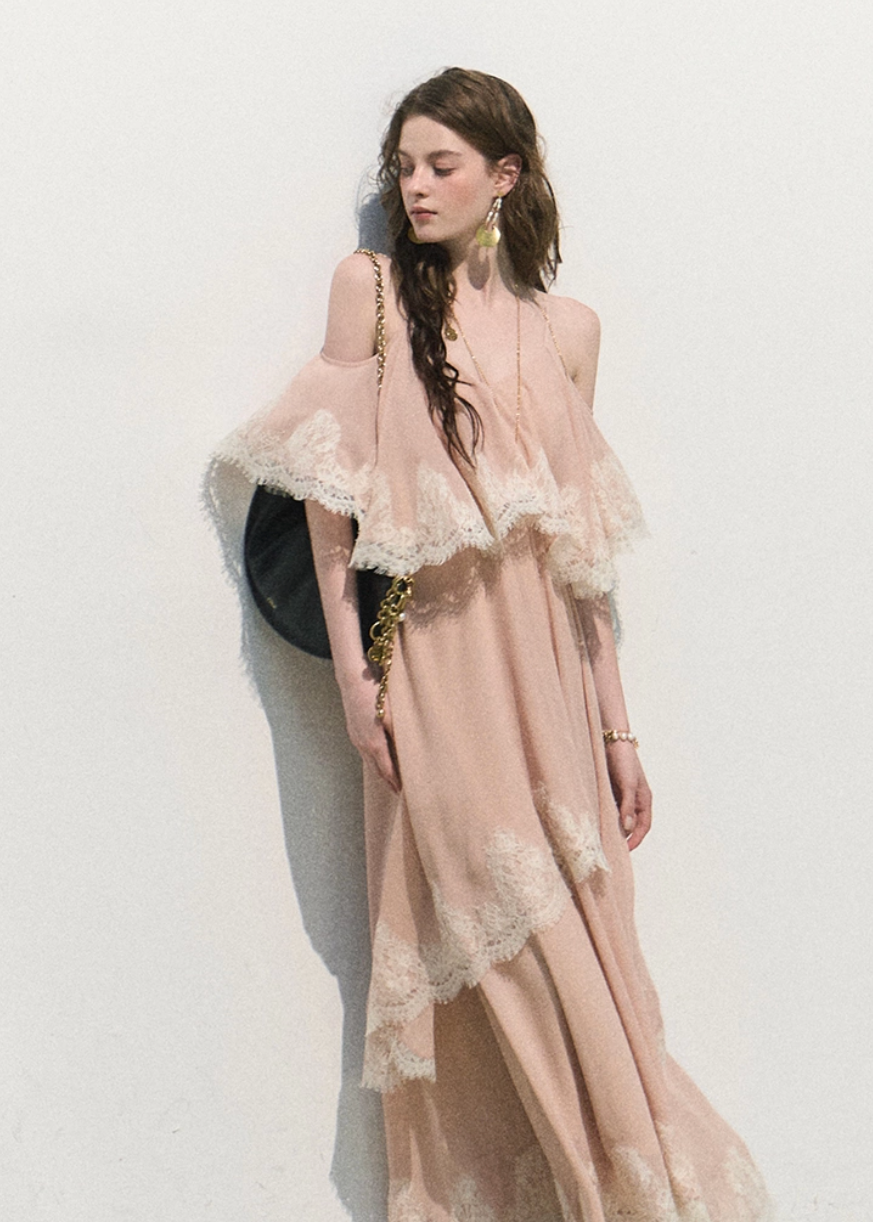 Always Collecting the World Lace Maxi Dress
