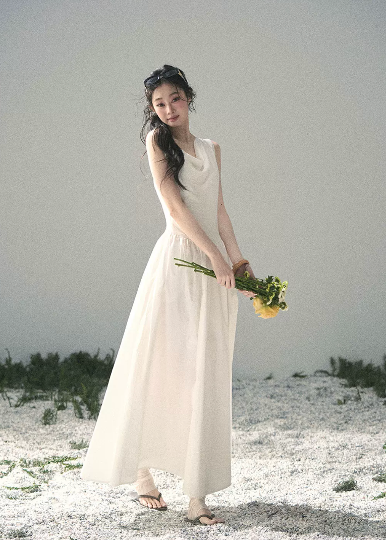 Moonlight Sonata Cotton Maxi Dress