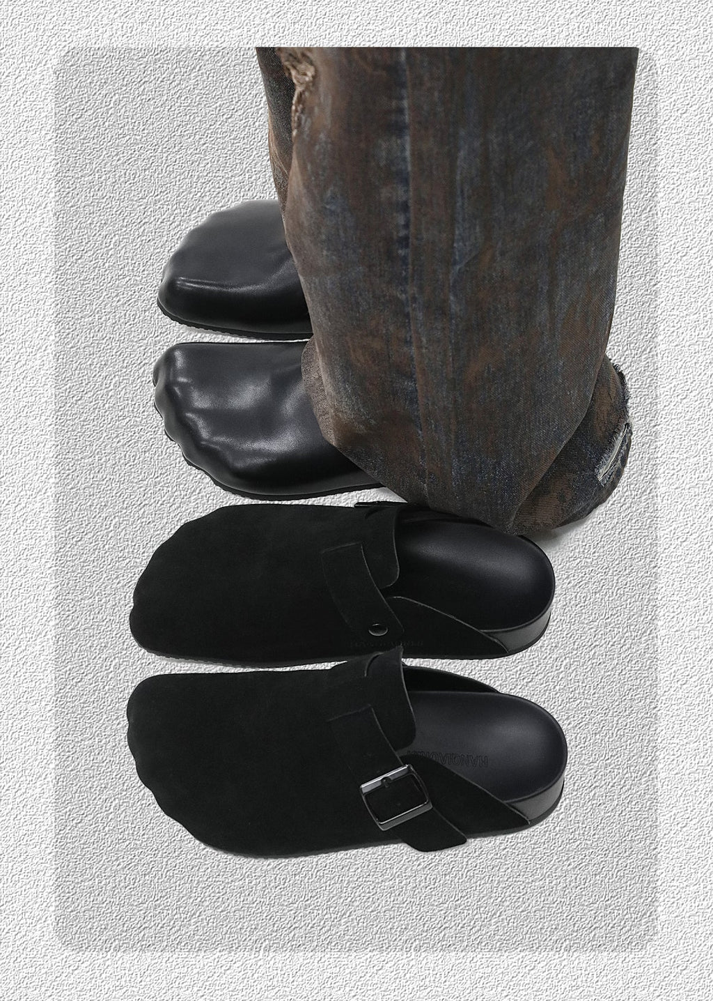 Thick-Soled Lazy Mules Slip-on Toe Slippers
