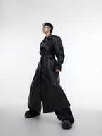 【25s Sep.】Deconstructed Silhouette PU Leather Coat
