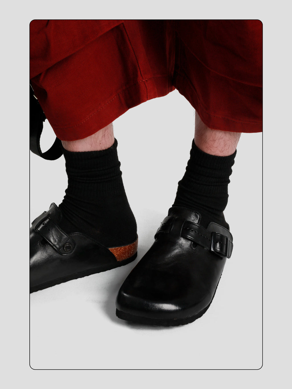 "Bullet Hole" Washed Horse Leather Birkenstock Slippers