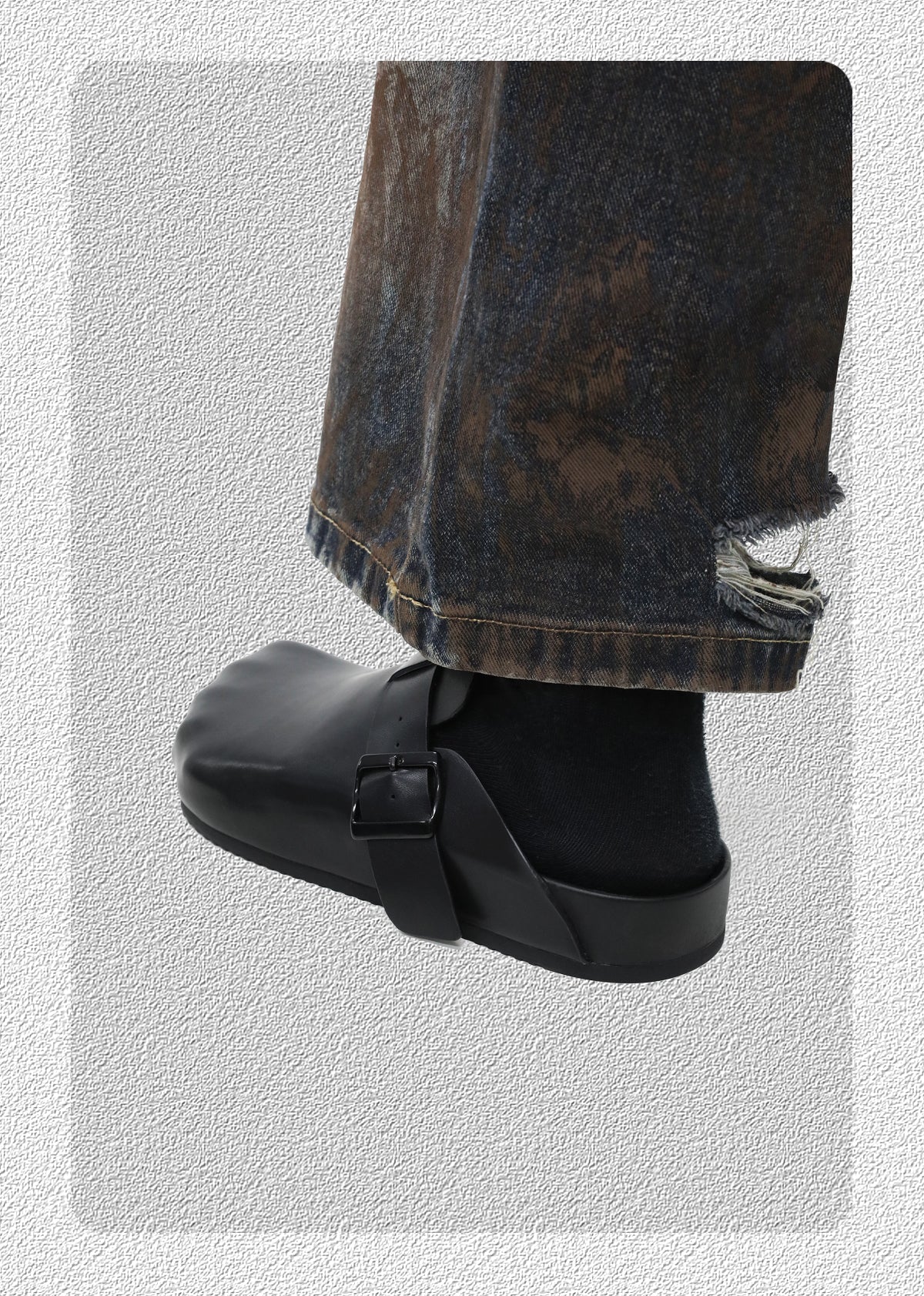 Thick-Soled Lazy Mules Slip-on Toe Slippers