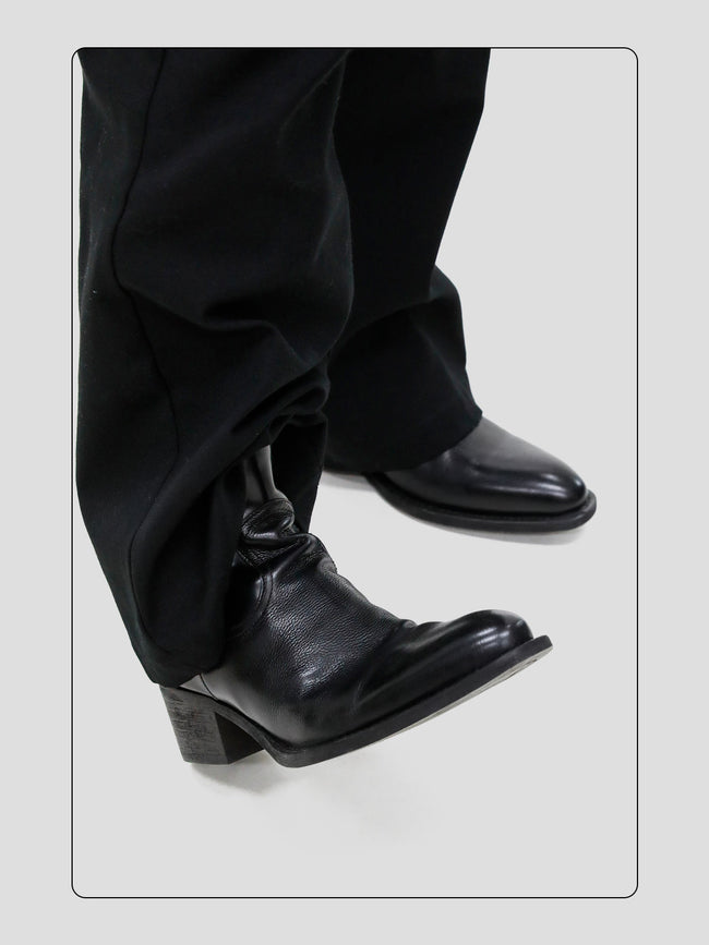 Pointed-toe Cowhide Upturned Toe Wizard Chelsea Boots Main Image