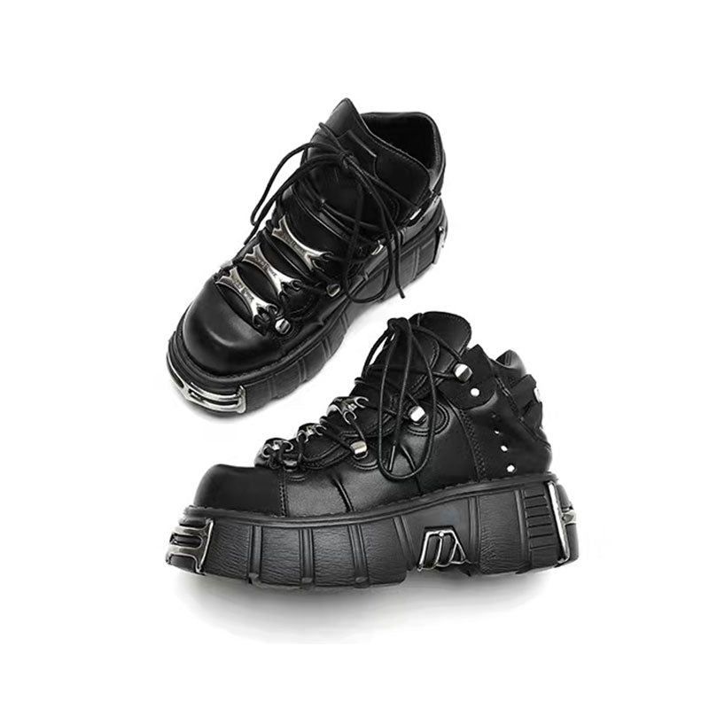 Y2K Dark Punk Platform Shoes