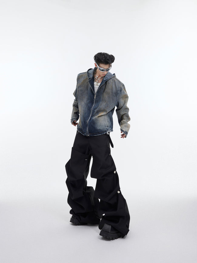 【24s January.】Retro Distressed Hooded Denim Jacket Main Image