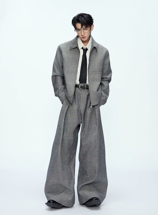 【25s Sep.】"Starlight" Hot-drilled Sequined Jacket/pants Hover Image