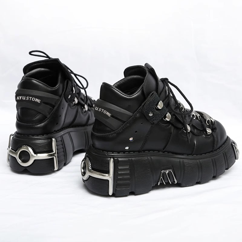 Y2K Dark Punk Platform Shoes
