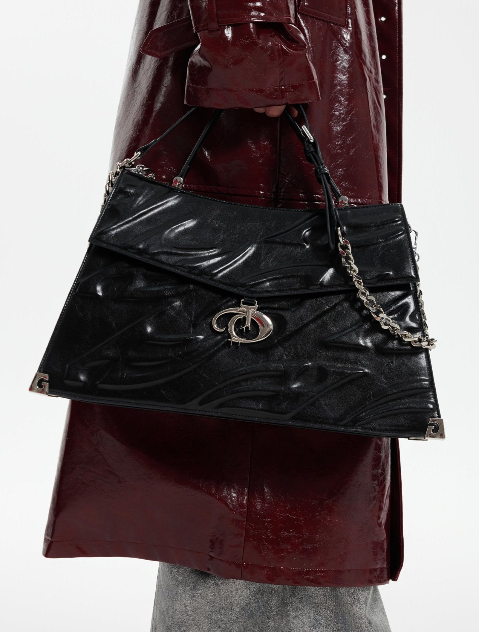 3D Relief Light Luxury Handbag Crossbody Bag
