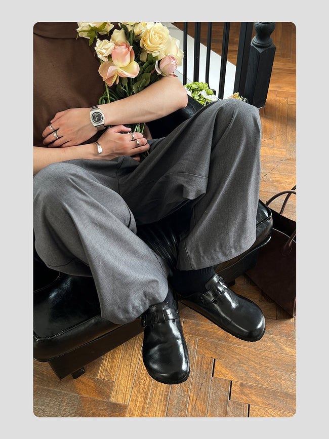 "Bullet Hole" Washed Horse Leather Birkenstock Slippers Main Image