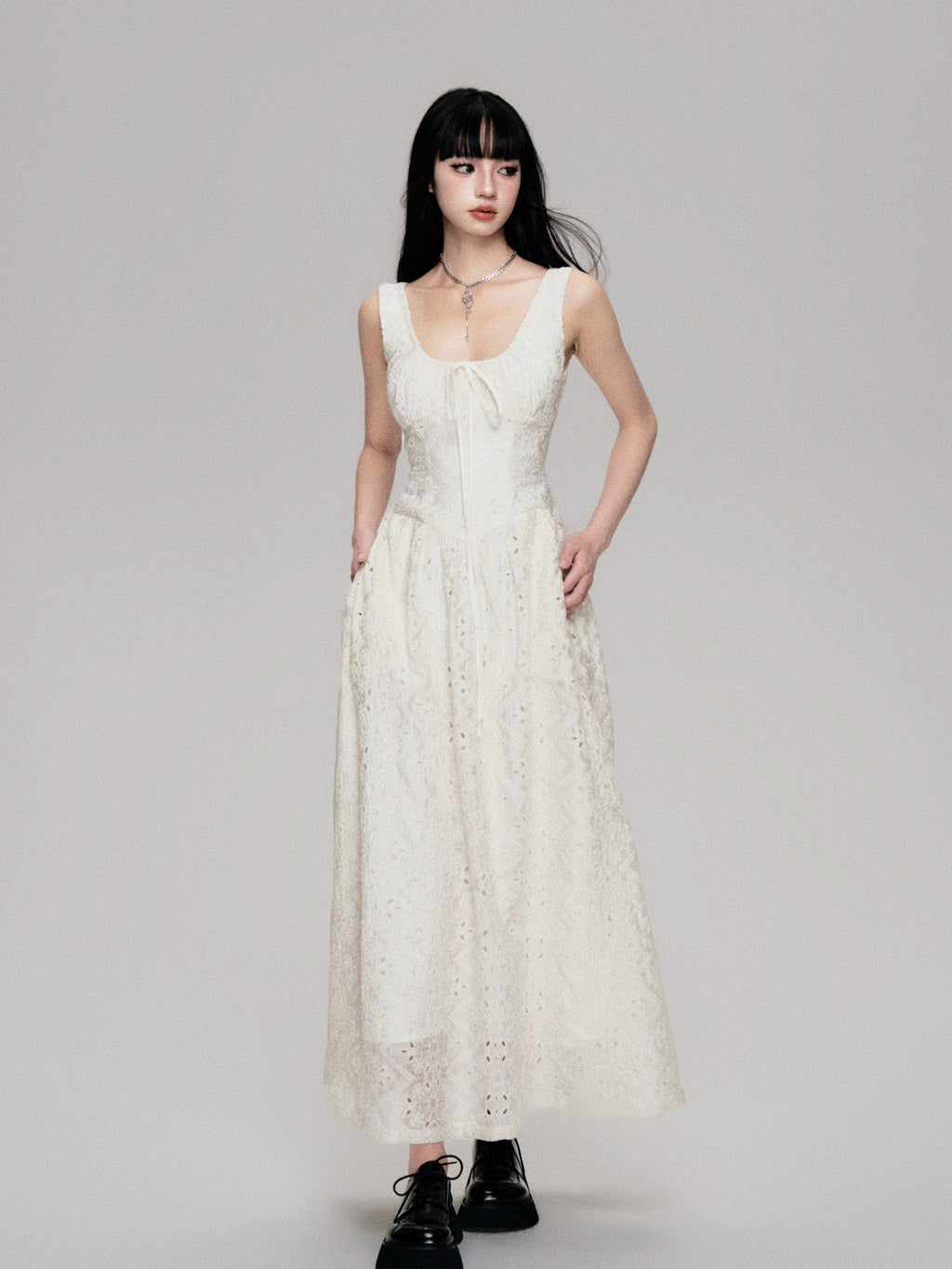 Tencel Cotton Sleeveless Maxi Dres