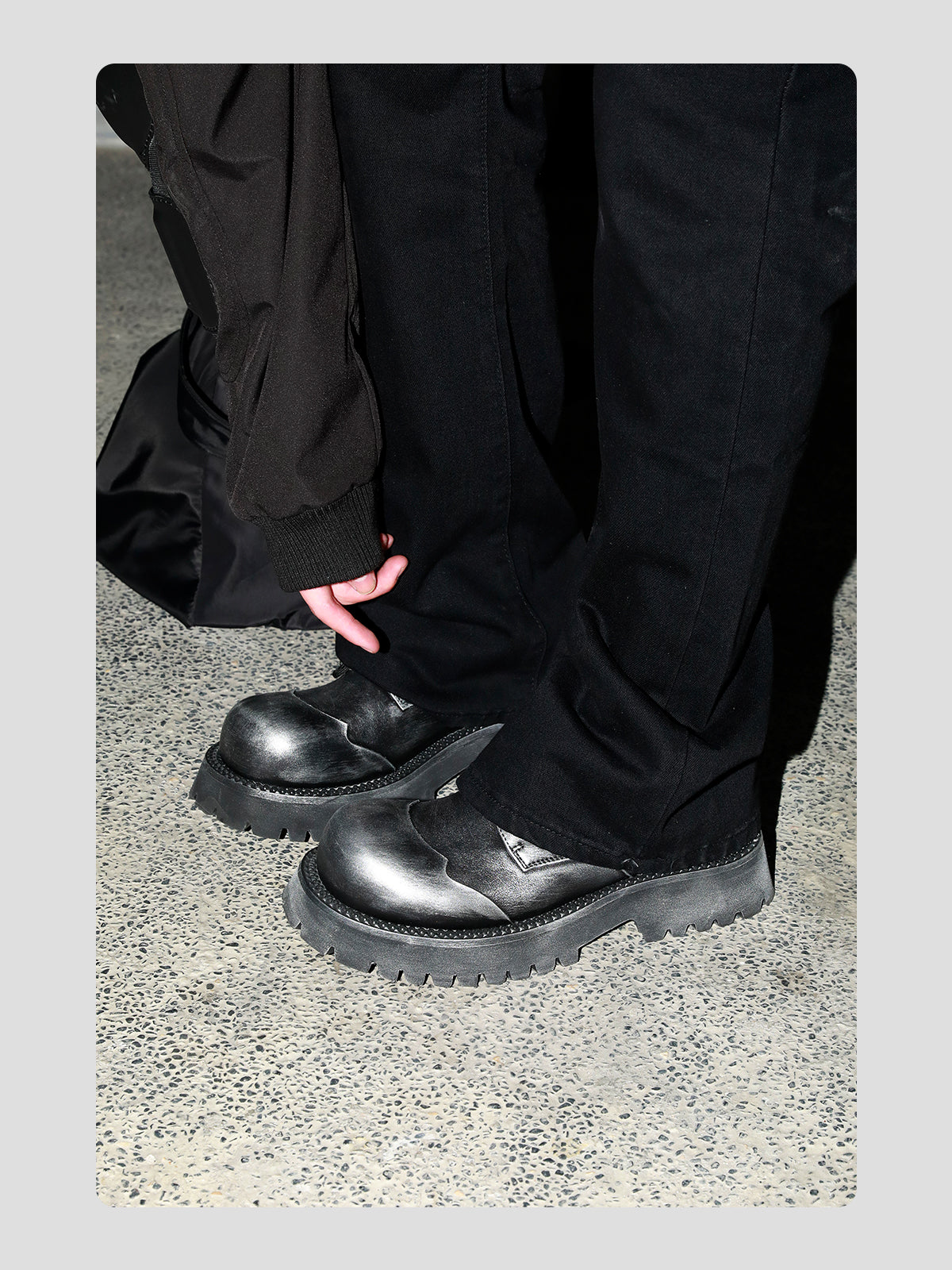 Polished Thick-soled Derby Shoes