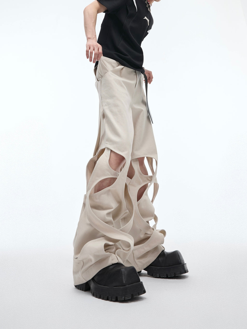 【25s Jul.】Trend Pioneer Hollow Wrap Casual Pants