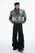 【25s Aug.】Distressed Ripped Short Denim Jacket