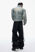 【25s Aug.】Distressed Ripped Short Denim Jacket