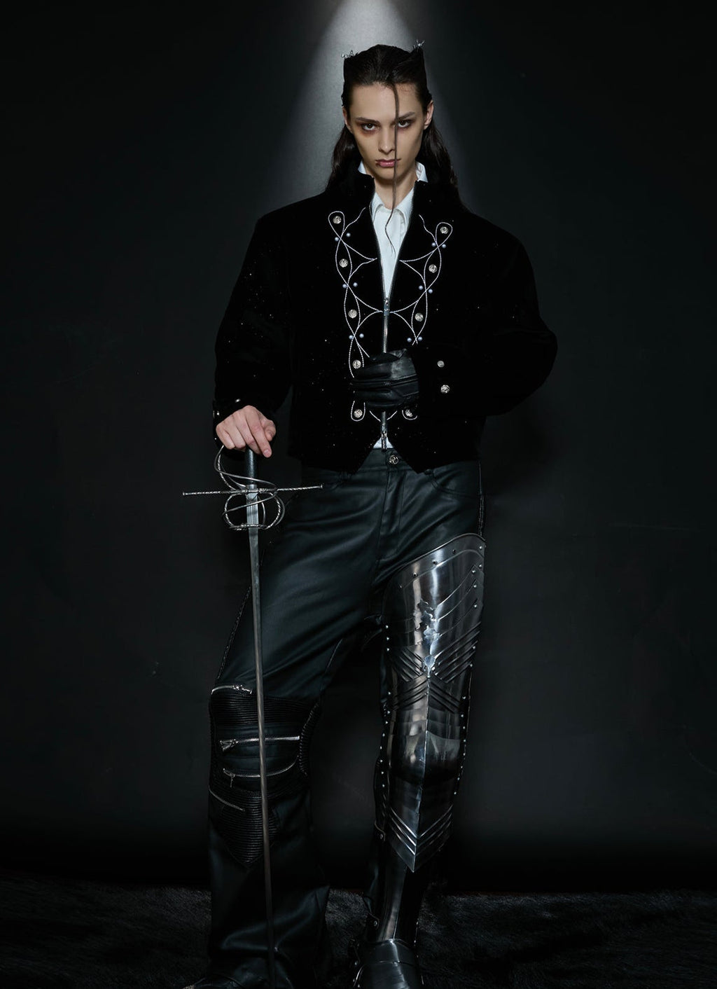 【25s Nov.】Glittery Metal Buttons Stand Collar Jacket