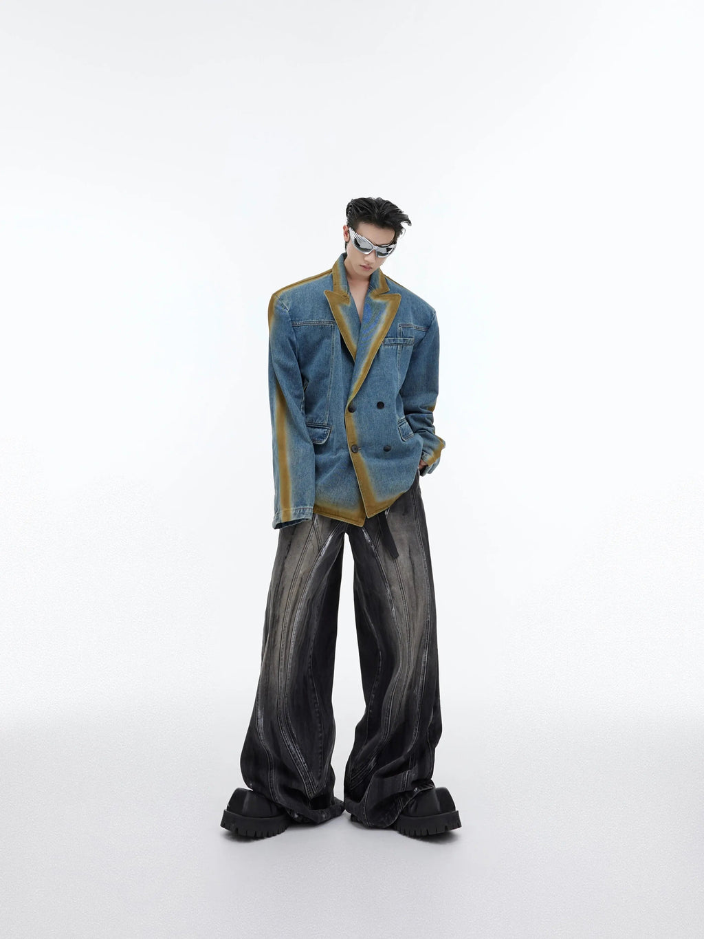 【25s Mar.】Hand-painted Design Baggy Jeans