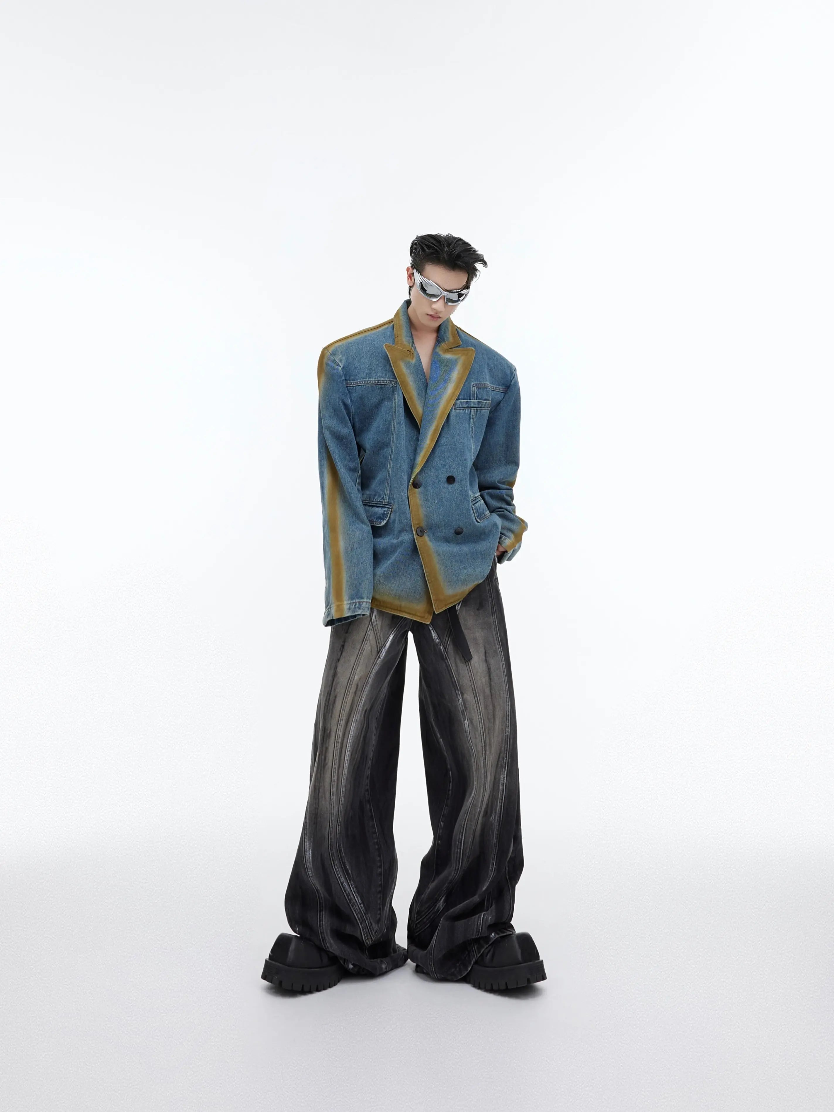 【25s Mar.】Hand-painted Design Baggy Jeans