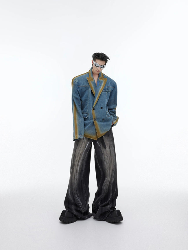 【25s Mar.】Hand-painted Design Baggy Jeans Main Image