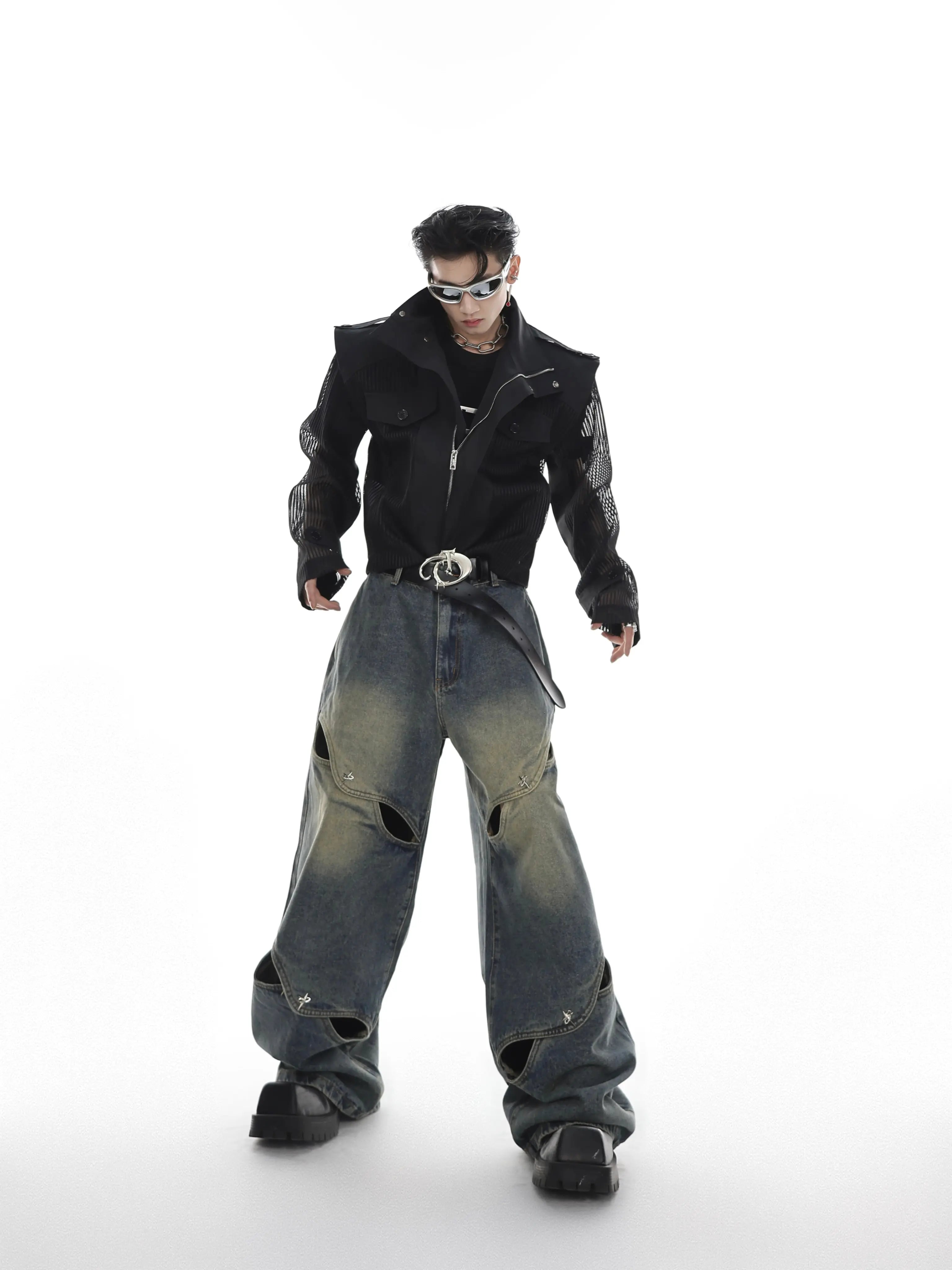 【25s Mar.】 Trendy Cutout Jeans