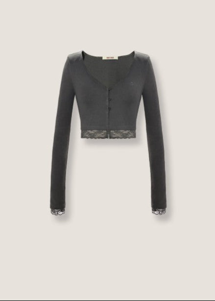 Gray striped knitted high-end suit slim and elegant
