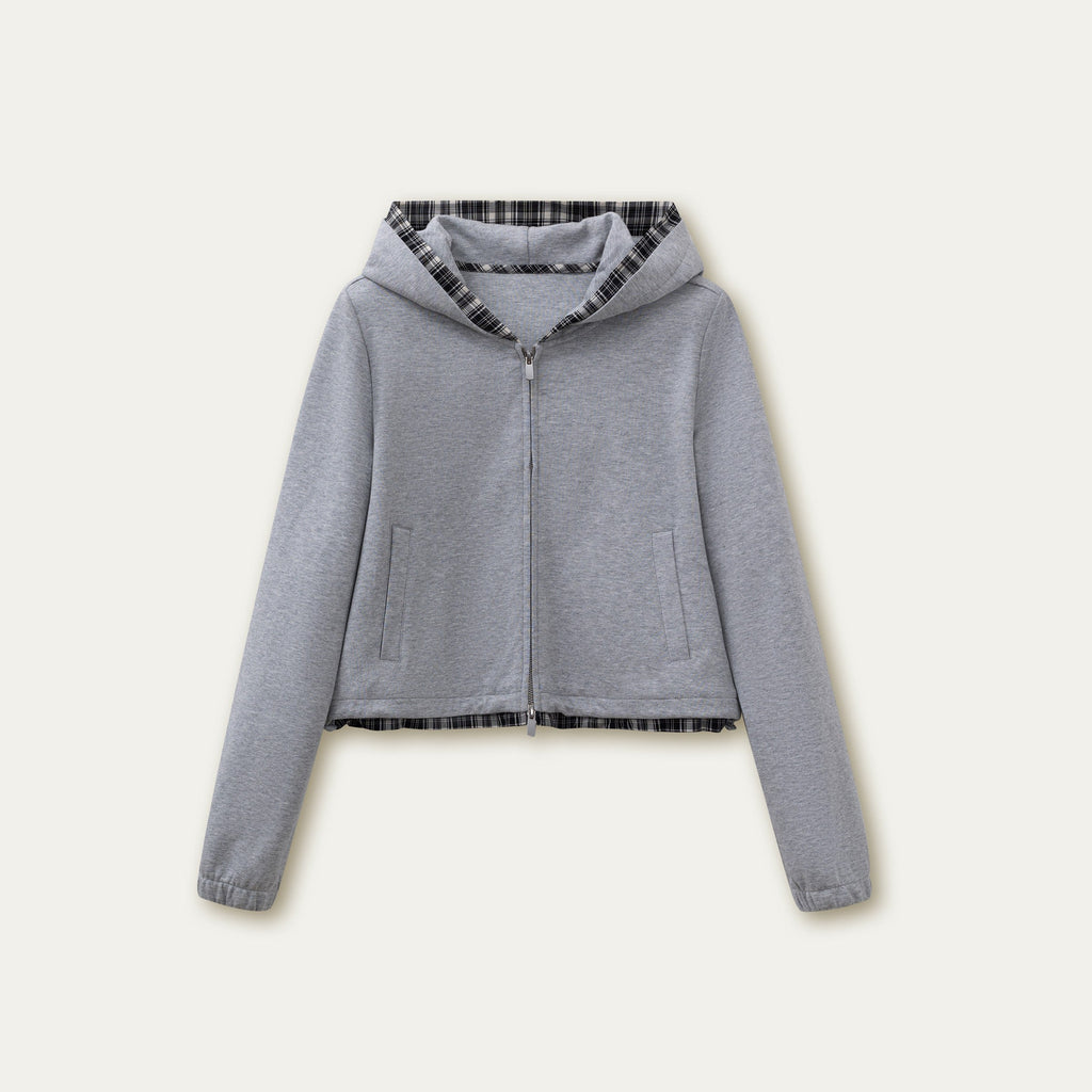 Chic Gray Sweater Jacket & Flowy Tutu Skirt Ensemble
