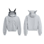【25s Feb.】Rivet Stitching Doberman Hooded Couple Jacket