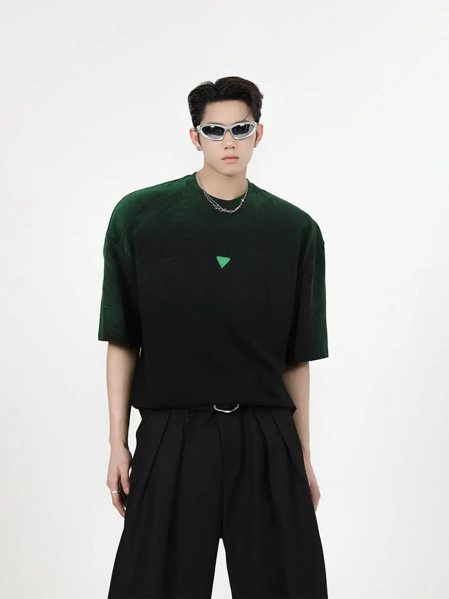 【23s August.】Simple Contrast Color T-Shirt Hover Image