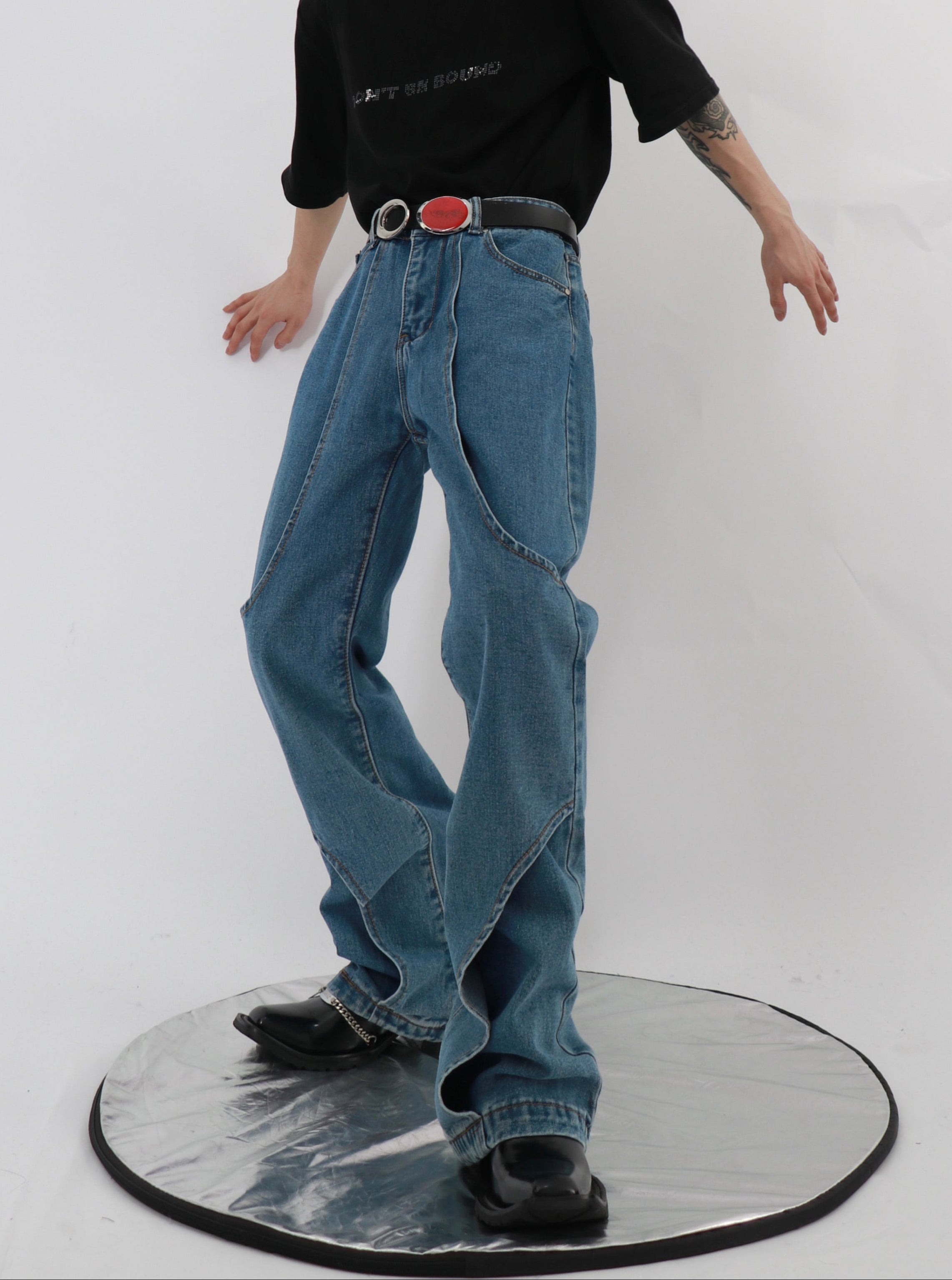 Double Layer Design Jeans