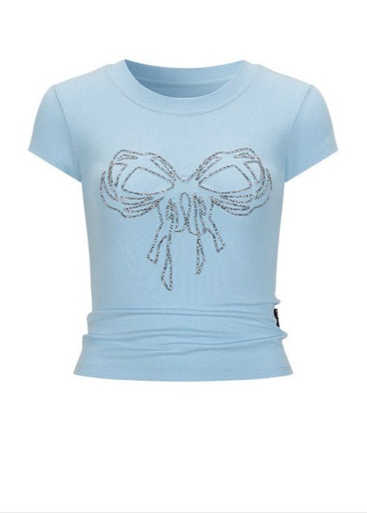 Bow Rhinestone Tee