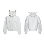 【25s Feb.】Rivet Stitching Doberman Hooded Couple Jacket