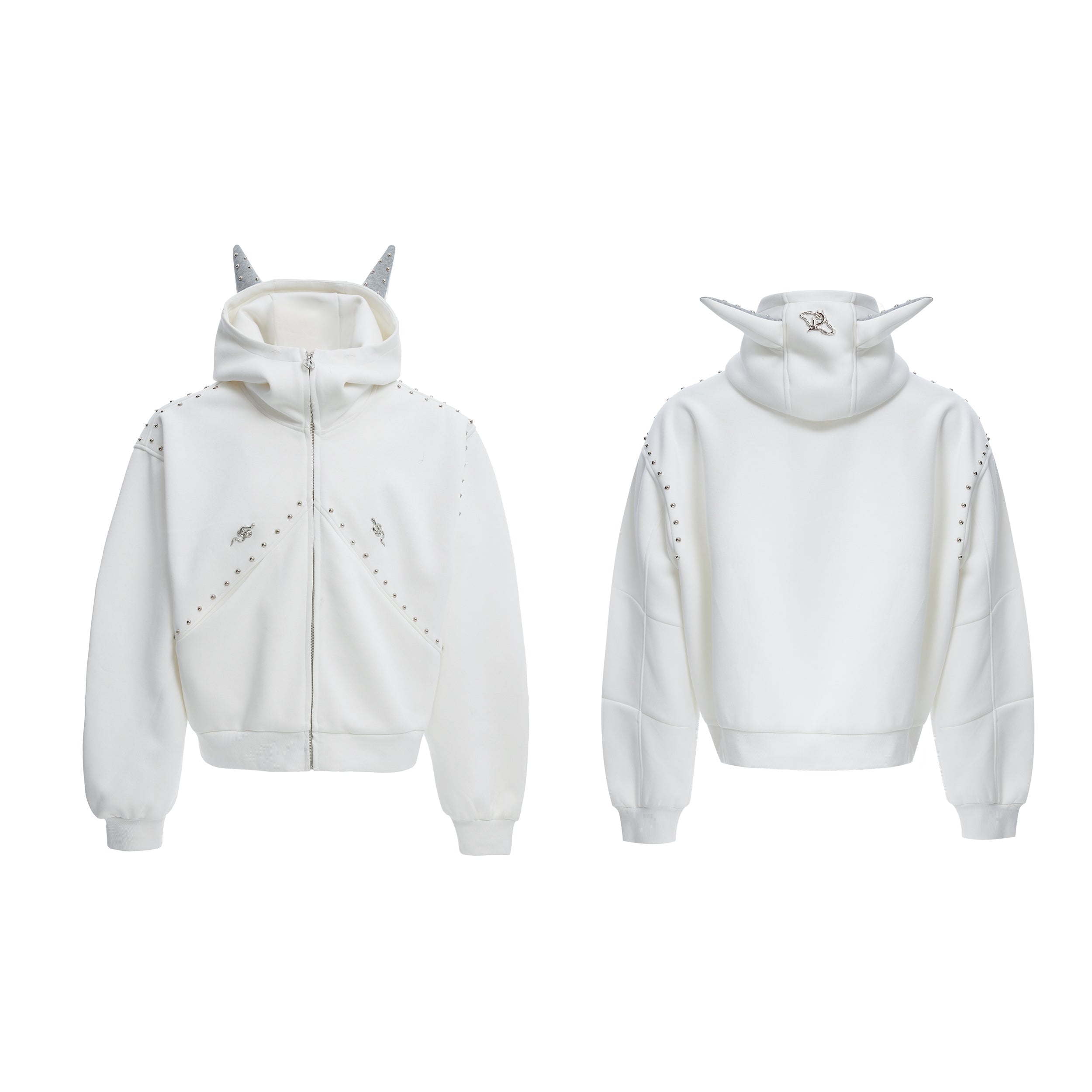 【25s Feb.】Rivet Stitching Doberman Hooded Couple Jacket