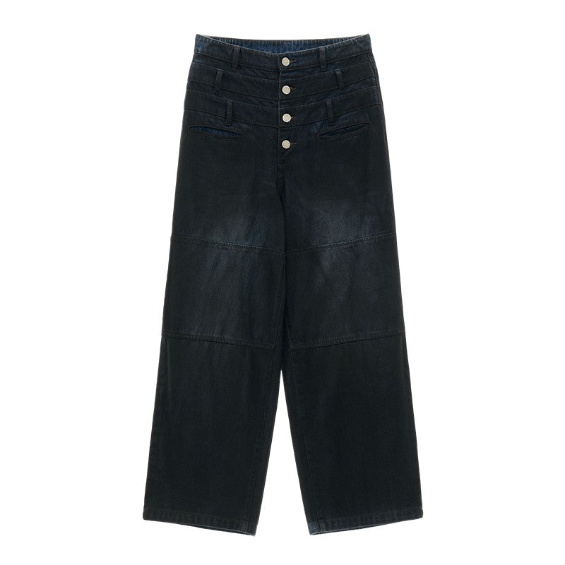 Three-waist jeans loose casual pants