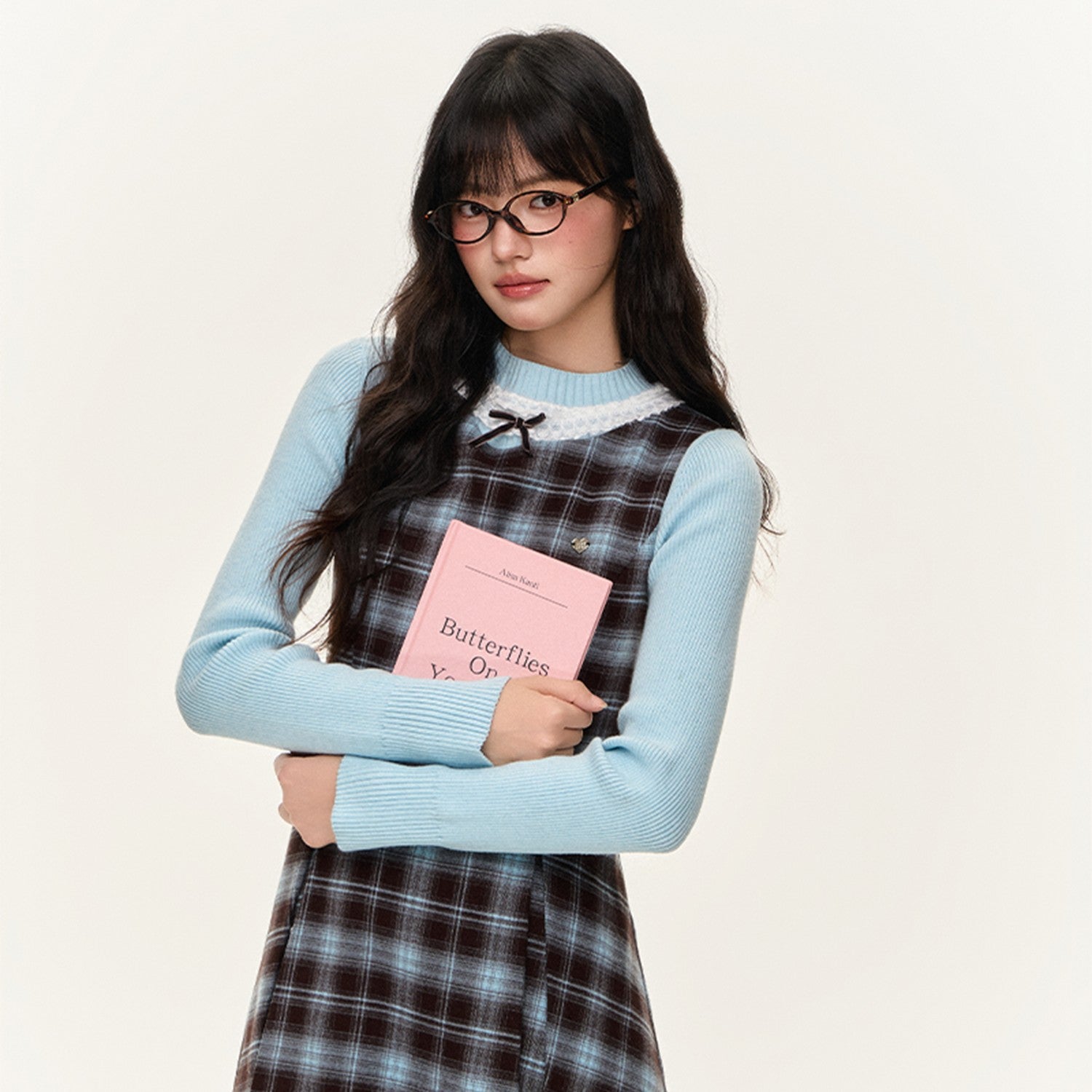 Preppy Plaid A-Line Vest Dress