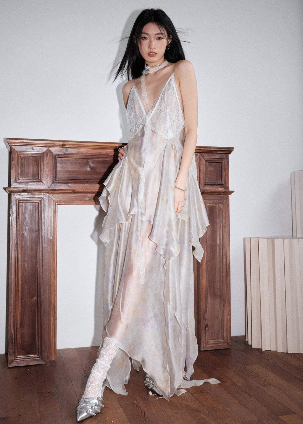 Luminous Jellyfish Irregular Suspender Skirt