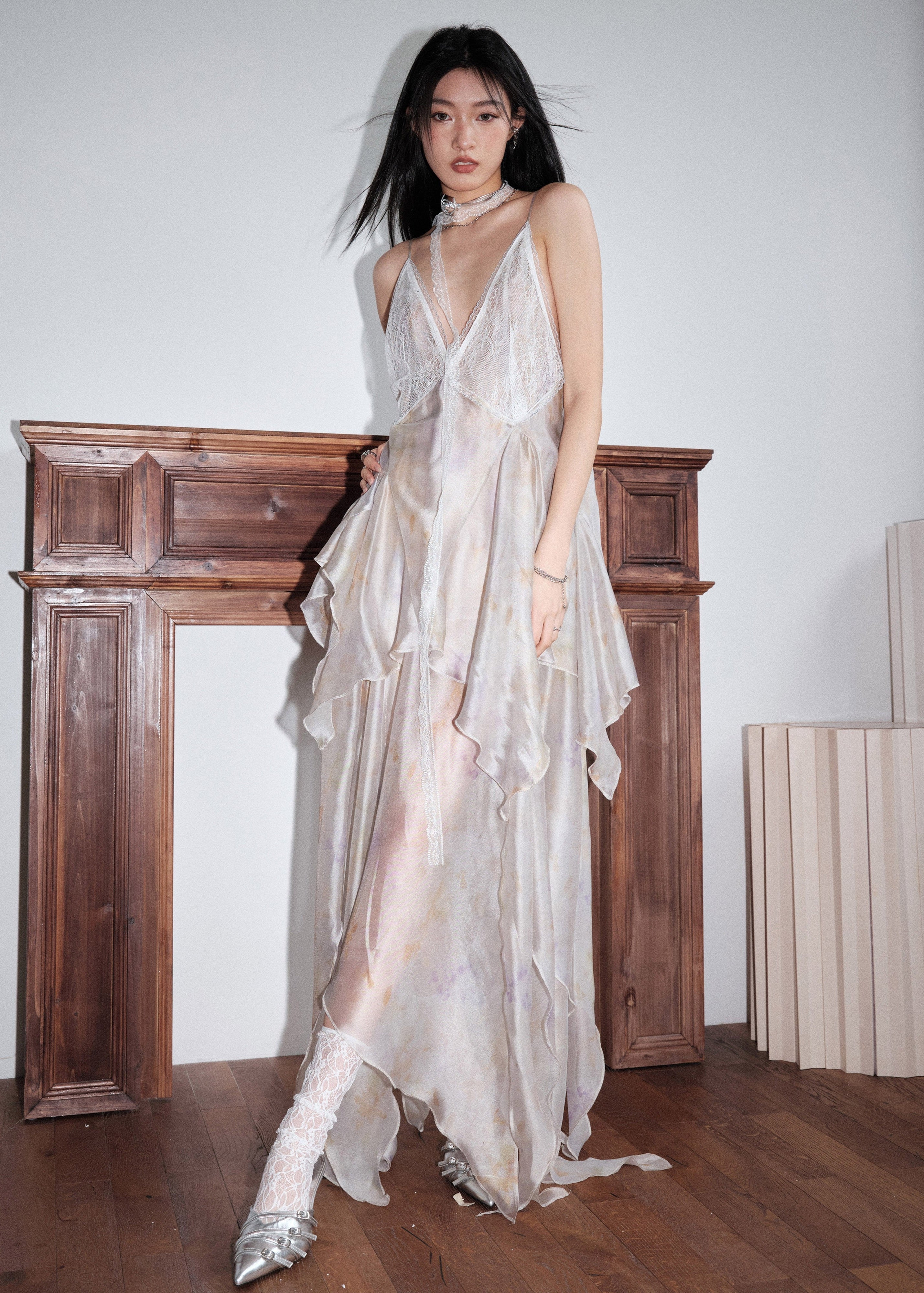 Luminous Jellyfish Irregular Suspender Skirt