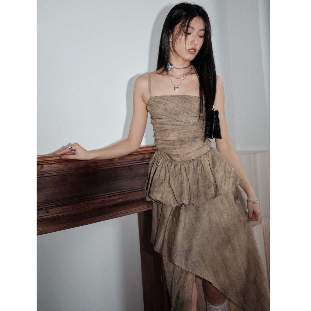 Greek Goddess Pleated Lace Dress Set
