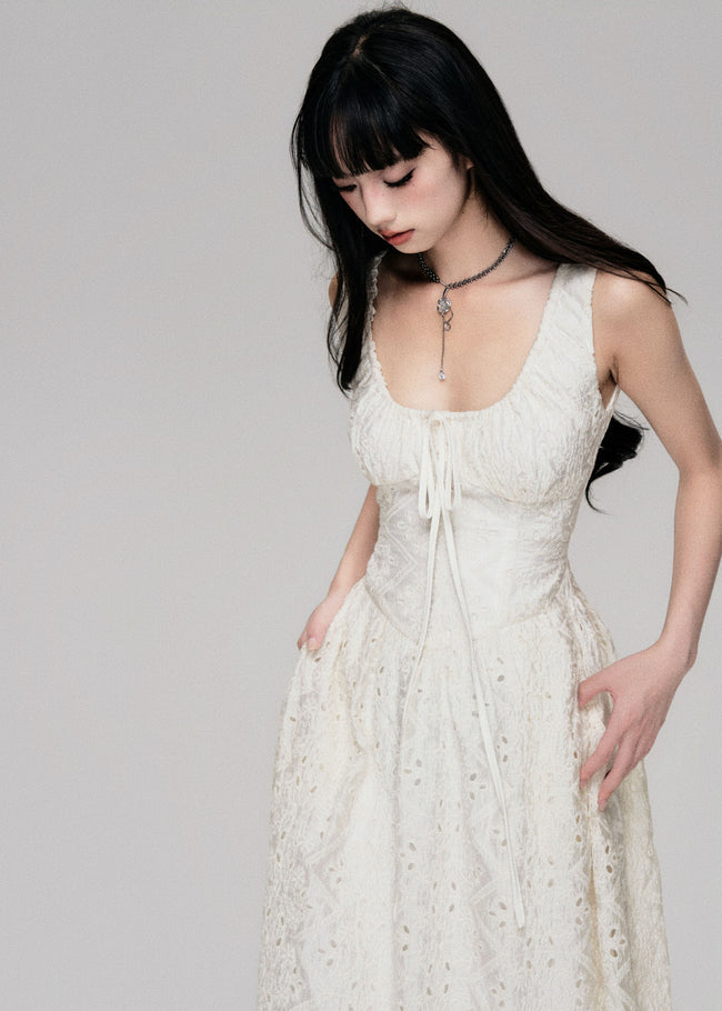 Tencel Cotton Sleeveless Maxi Dres Hover Image