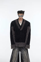 【23s September.】Plush V-neck Loose Sweater