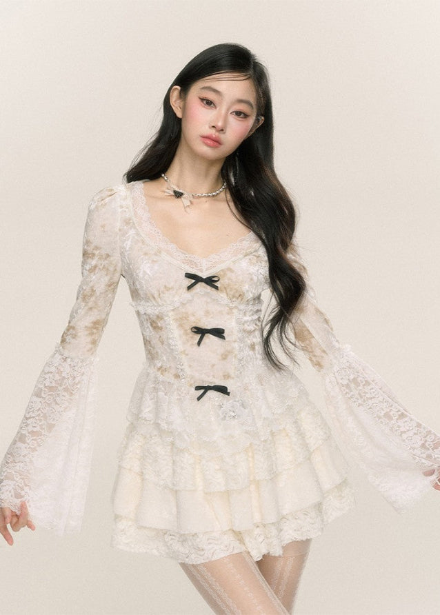 Spicy Lace Long Sleeve Top Main Image